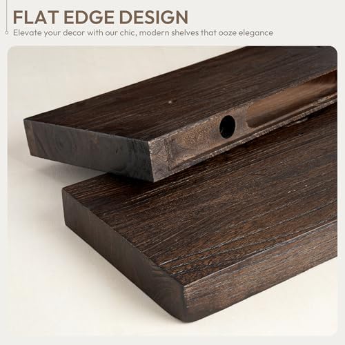 Marsmiles 40in Solid Wood Floating Shelves - Image 4