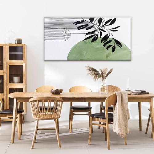 TAIJXAGSG Canvas Art Wall Decor Boho Green Wall Art - Image 4