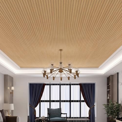 Geelin Peel and Stick PVC Wood Slat Wall Panel Decor 118" x 15.75" - Image 5