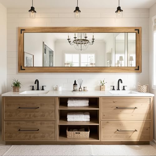 Wood Framed Full Length Mirror for Wall - Image 3