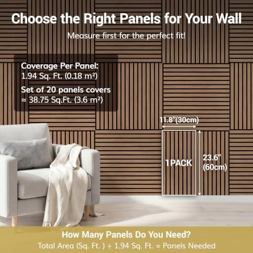 TONOR Wood Wall Panels for Interior Wall Decor-20 Pack 23.6" x 11.8" - Image 5