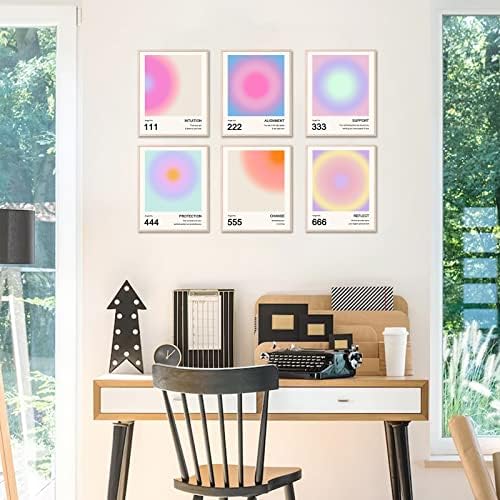Aura Angel Numbers Poster, Colorful Gradient Posters - Image 2