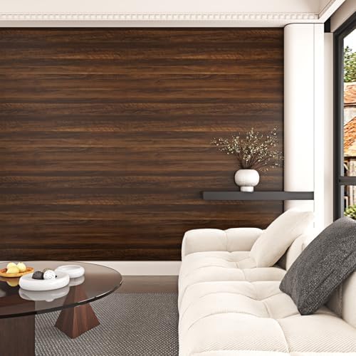 Vintage Woodgrain Wallpaper Self Adhesive Red Brown Wood Contact Paper - Image 4