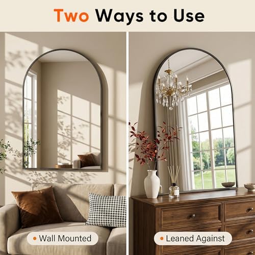 Antok Arched Bathroom Mirror, Vanity Mirrors - Image 6
