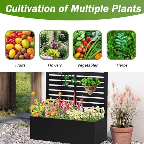 Metal Raised Garden Bed with Trellis, Planter Box - Image 5