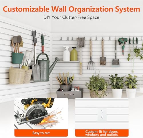 Slat Wall Paneling 4ft x 8ft, Slatwall Panel PVC Garage Storage System - Image 6