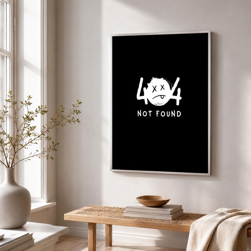 InkFlow Posters Not Found Canvas Poster - Image 3