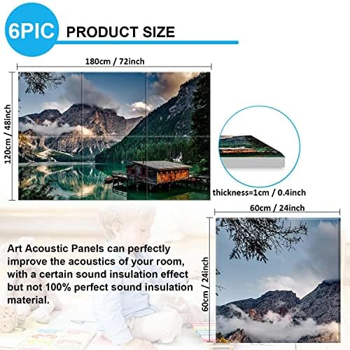JBER Art Acoustic Panels 72" x 48", Mountain Cabin - Image 2
