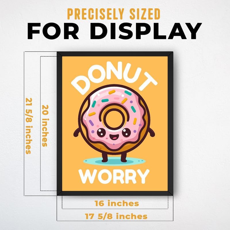 InkFlow Posters Donut Worry Canvas Poster - Image 3