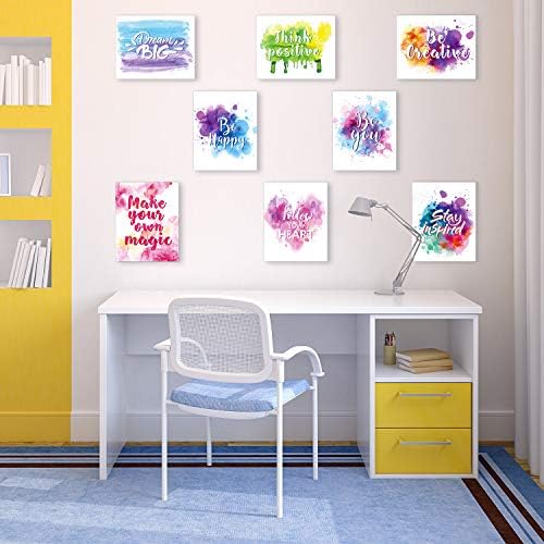 Outus Set of 9 Watercolor Inspirational Wall Art Prints - Image 4