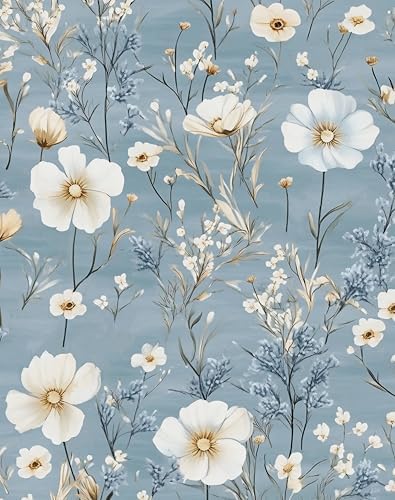 Laatse Vintage Floral Wallpaper Peel and Stick 17.5" x 393" by Laatse