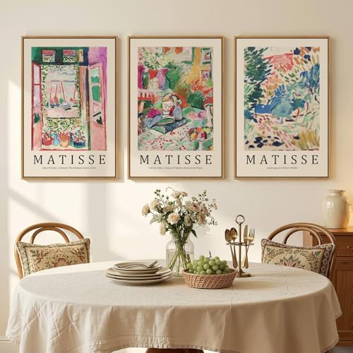 Large Framed Matisse Colorful Canvas Wall Art - Image 3