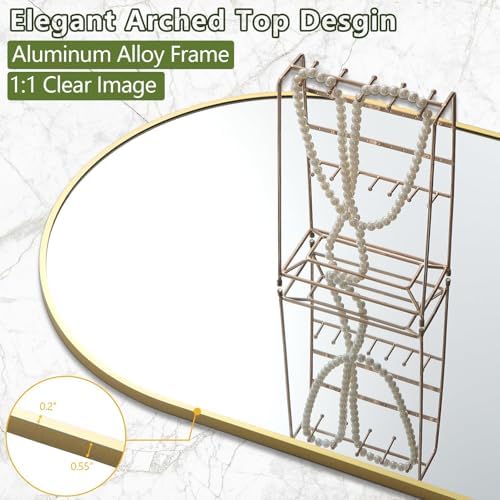 Dewfig Arched Full Length Mirror - Image 5