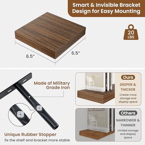Floating Shelves for Wall, Wall Mounted Wood Shelves - Image 3