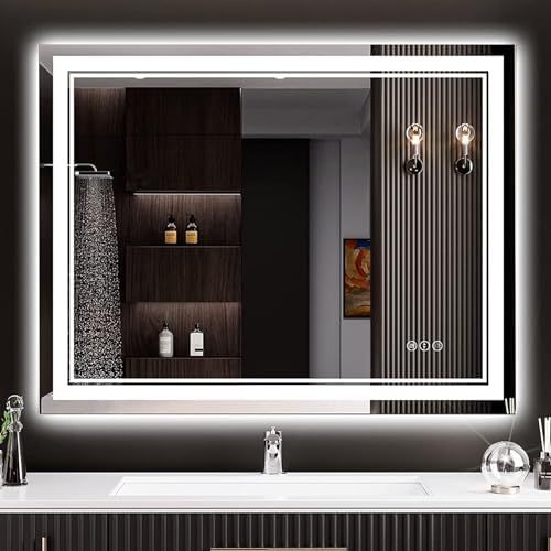 30x36 LED Bathroom Mirror, Backlit & Front Lit Lighted Mirror by Awandee