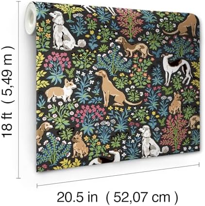 NuWallpaper x Printfresh Must Love Dogs Charcoal Peel and Stick Wallpaper - Image 6