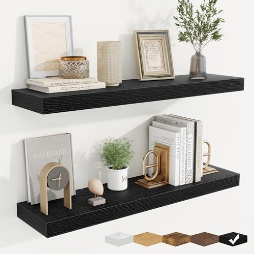 Floating Shelves for Wall, Wall Mounted Wood Shelves by Fuqing
