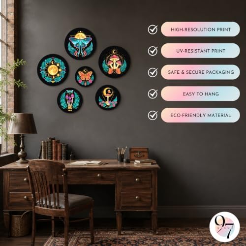 Halloween Mushroom Wall Decor, Gothic Moon Phases Wall Art, Witchy Decor - Image 5