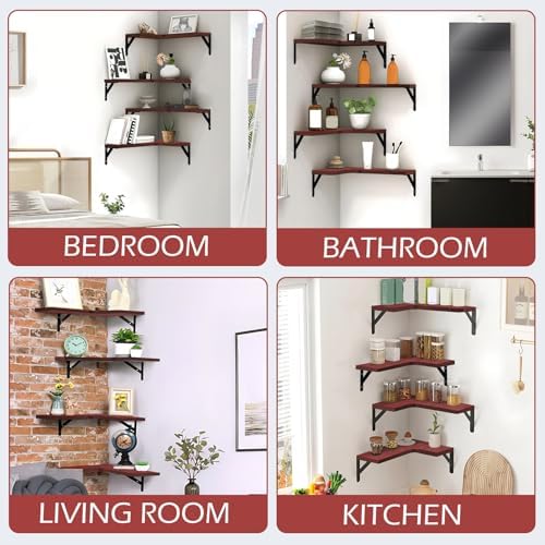Corner Floating Shelves, 15.9 x 11.4 Inch - Image 7