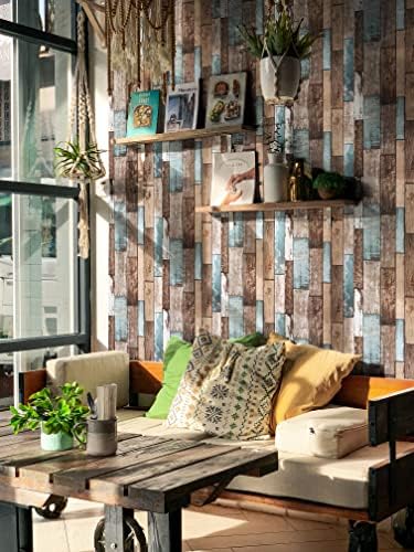 Heroad Brand 17.7”x197 Peel and Stick Wallpaper Backsplash Realistic Wood Panel - Image 2