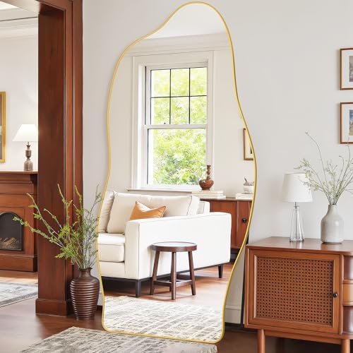 Antok Irregular Full Length Mirror, Standing Hanging Leaning Irregular Mirrors by AntokMirror