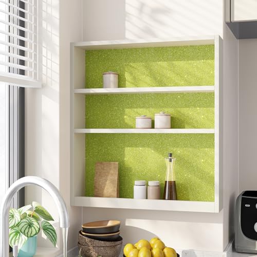 Lime Green Glitter Wallpaper Stick and Peel Sparkly Glitter Contact Paper - Image 5