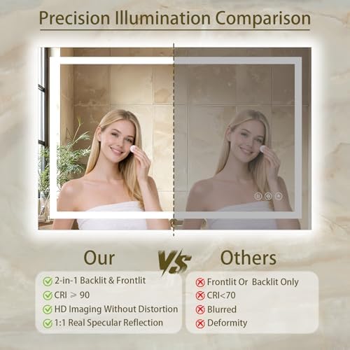 36"x55" LED Bathroom Mirror - Image 2