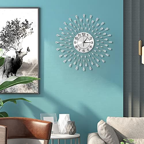 Large Wall Clock Metal Decorative Wall Clocks Silent Non-Ticking, Bling Shining - Image 4