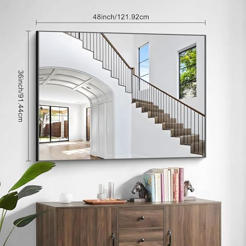 36x48 Inch Black Rectangle Mirrors - Image 2