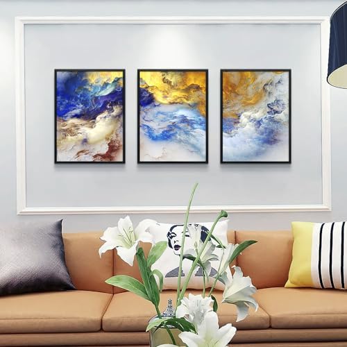 Black Framed Abstract Wall Art for Living Room and Bedroom - Image 3