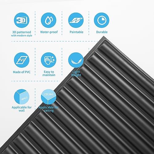 Art3d Semi-Cylinder 3D Drop Ceiling Tiles, 2 x 4 ft - Image 6