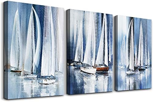 3 Piece Framed canvas wall art for living room bathroom bedroom Wall Art Decor by MHARTK66