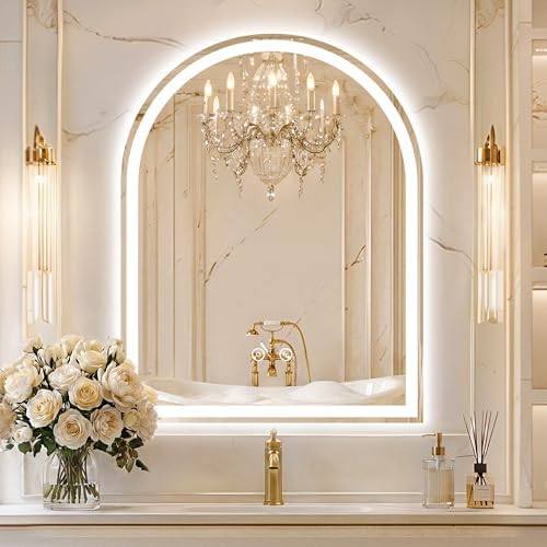 Arched LED Bathroom Mirror by FICTOR