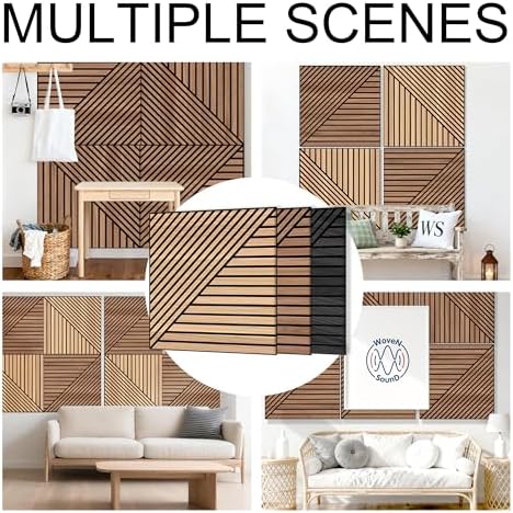 WoveN SounD Acoustic Wall Panels, 8 Pack, 23.6x23.6 in - Image 6