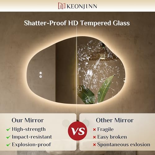Keonjinn 22" x 30" Asymmetrical Bathroom Mirror - Image 5