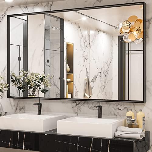 Keonjinn 60x36 Inch Black Bathroom Mirror by Keonjinn