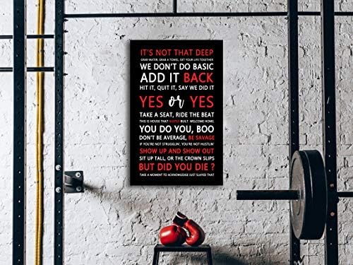 AMART SUN Mixed Quotes Fitspiration Motivational Quotes Print Canvas Wall Art • - Image 2