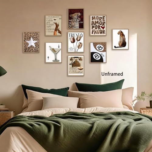 Msvenors Vintage Trendy Leopard Posters Wall Art Set of 9, Luxury Aesthetic - Image 2