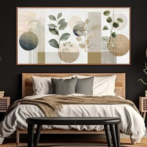 Large Boho Green Wall Art For Living Room Prints Green Botanical Boho Wall Art - Image 5