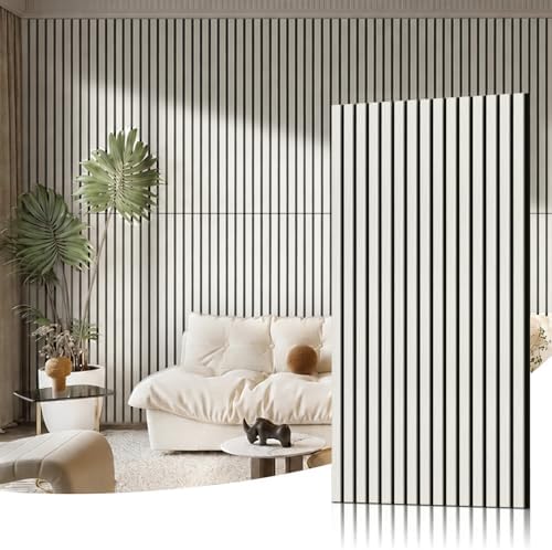 Wood Slat Acoustic Wall Panels, 4 Pack, 47.2 x 23.6 in by Greymond