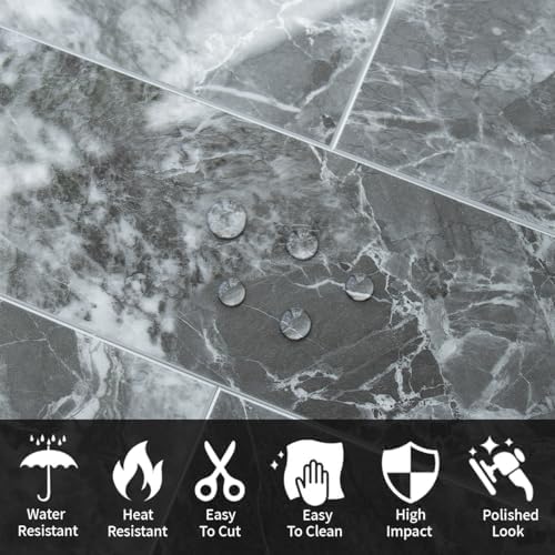 AULIGET 40-Piece Polished Grey Marble - Image 4