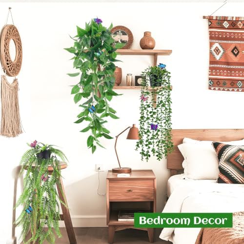 Der Rose 4 Pcs Fake Hanging Plants - Image 2