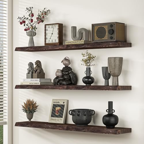 Live Edge Floating Shelves for Wall, Farmhouse Floating Shelf for Living Room - Image 2