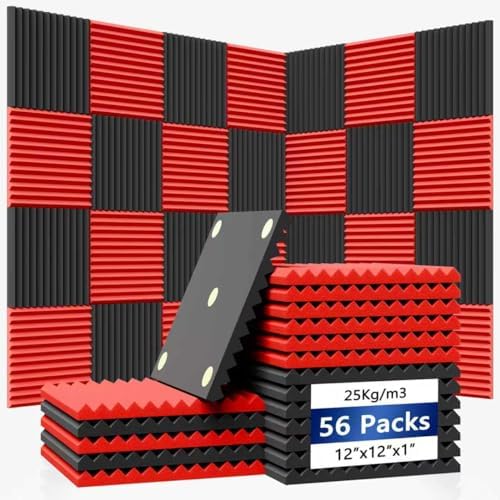 56 Pack Acoustic Foam Wall Panels by Temgcuam