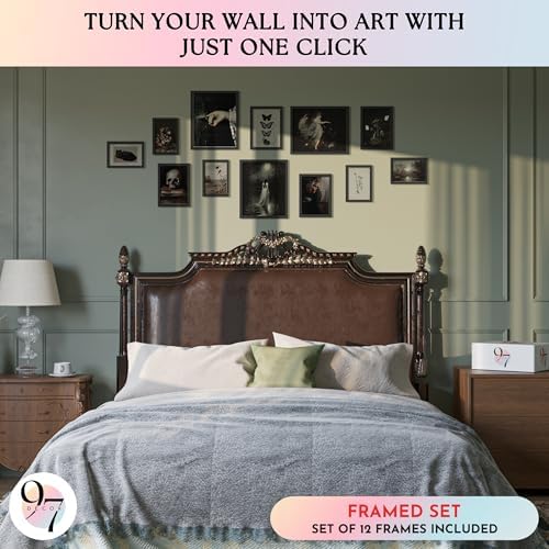 97 Decor Framed Gothic Wall Art, Dark Academia Decor - Image 3