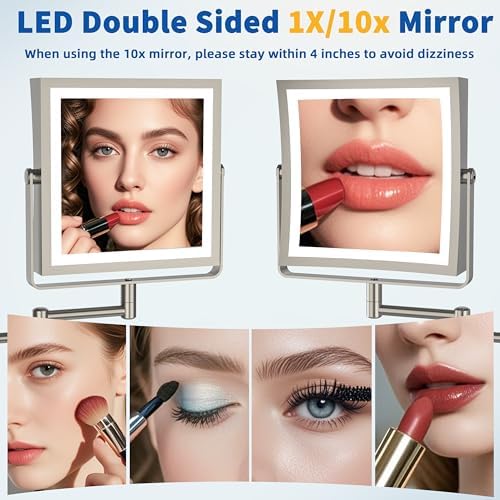 Ruacq Wall Mounted Makeup Mirror - Image 5