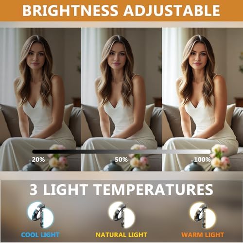 FENCHILIN Vanity Mirror with Lights 20 Bulbs 40" * 32" | 20 Dimmable Bulbs - Image 5