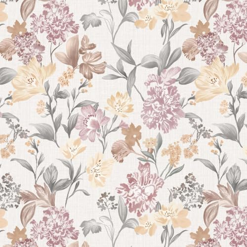 Dimoon Floral Wallpaper Peel and Stick Vintage Contact Paper Blush Pink by DIYYOURMOON