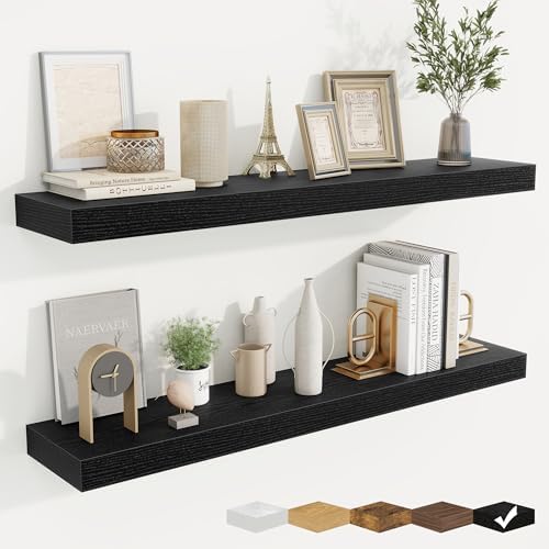 Floating Shelves for Wall, Wall Mounted Wood Shelves by Fuqing