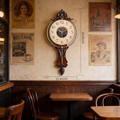 Vintage Modern Wall Clock with Silent Quartz Movement - Image 3